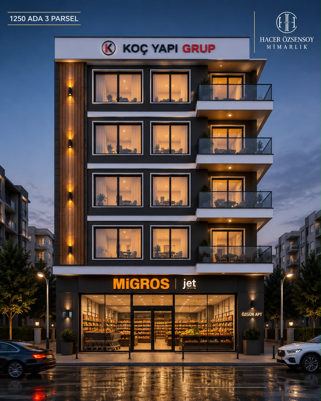 1250 ADA 3 PARSEL BULVAR KONUT + TİCARİ  PROJEMİZ